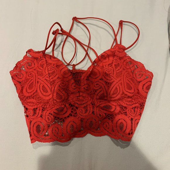 PINK Victoria's Secret Other - Pink Rust Crochet Lace Bralette